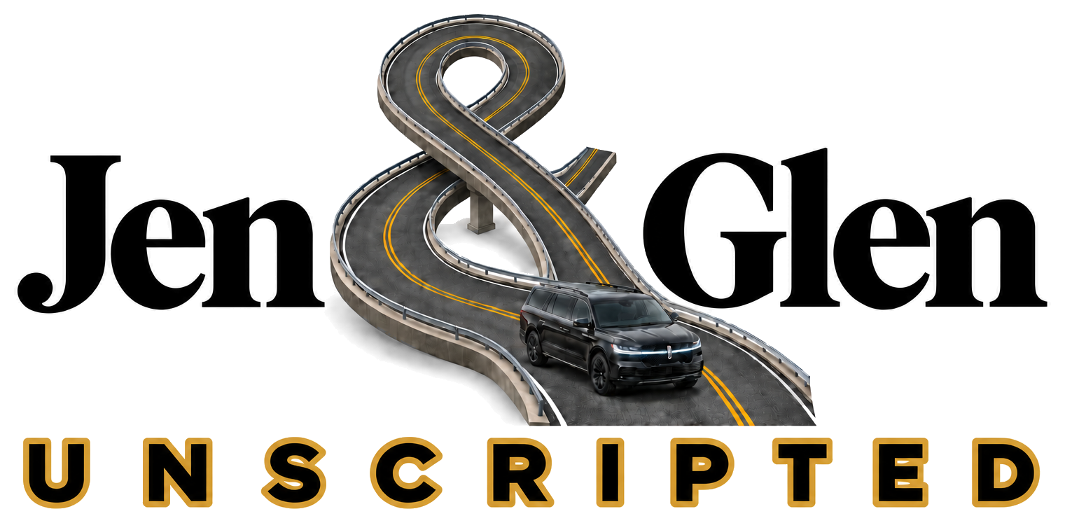 Jen & Glen Unscripted road logo